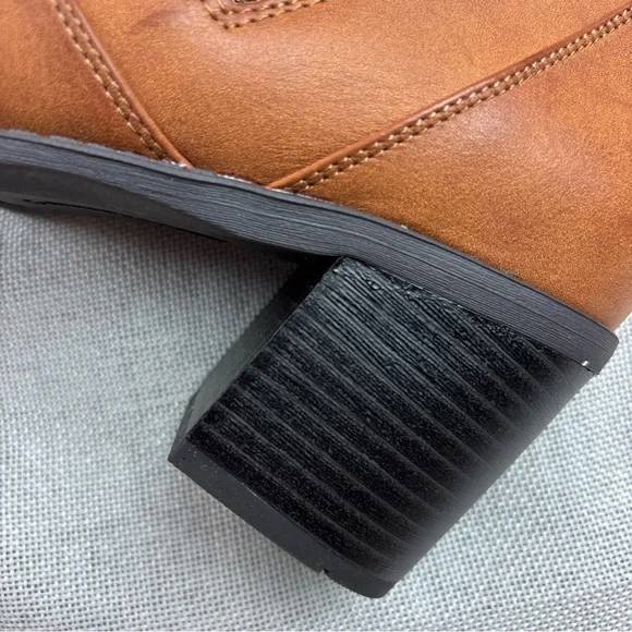 White Mountain Women's Brown Dark Tan Dessert Zipper Booties Shoe Size 6 - Picture 3 of 12